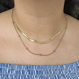 Collar doble con bolitas