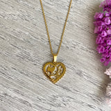 Collar Corazón encaje