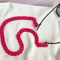 Cadena para lentes rosa