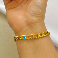 Pulsera de eslabones con colores